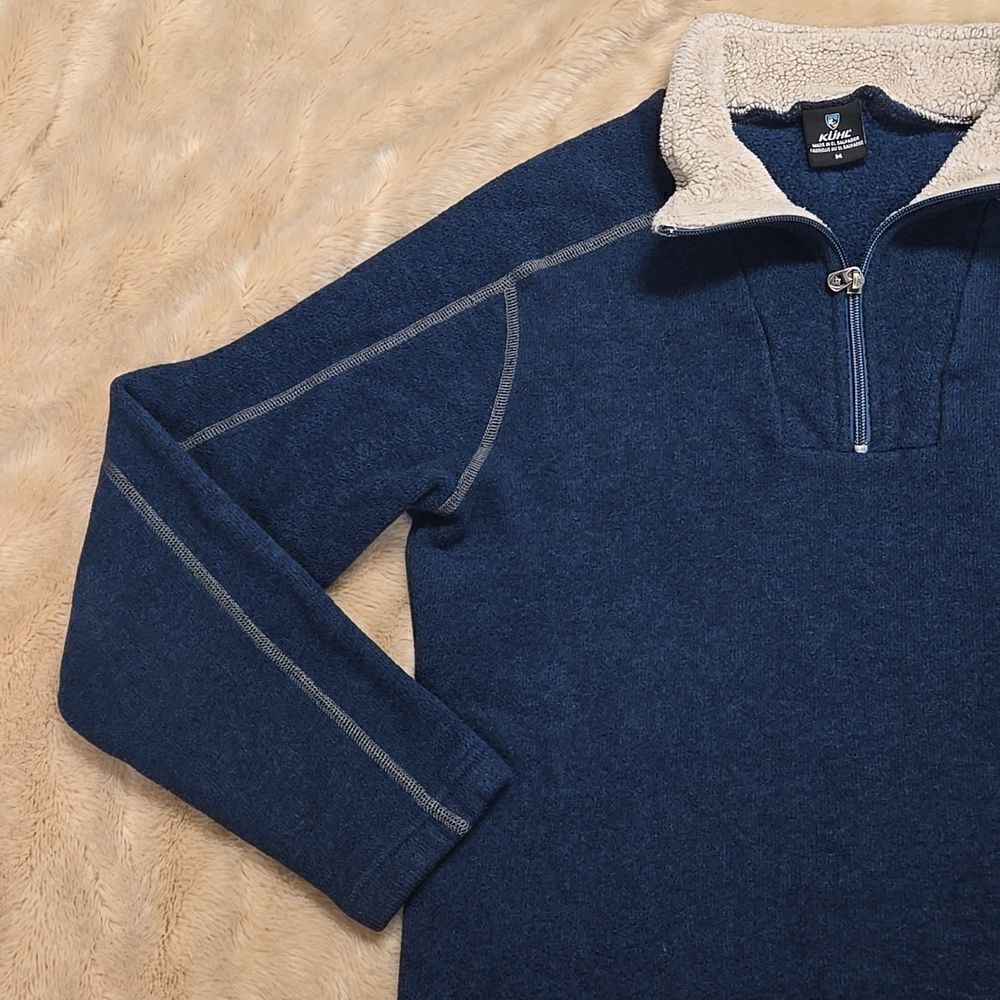 KUHL REVEL QUARTERāZIP MUTINY BLUE PULLOVER, SIZEāMEDIUM - Picture 3 of 11
